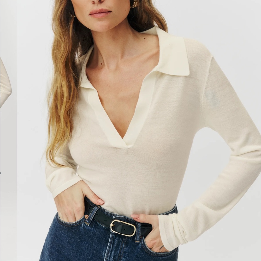 Reformation Merino Wool Polo NWT - Picture 1 of 5